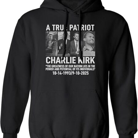 A True Patriot Charlie Kirk Memorial Hoodie
