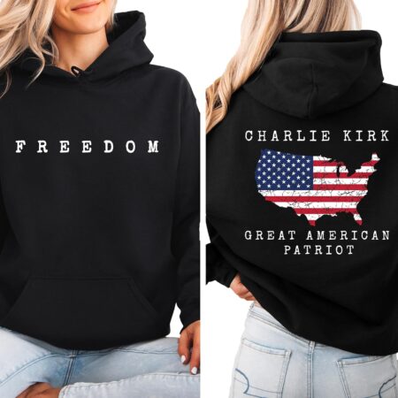 Great American Patriot Charlie Kirk Freedom Hoodie